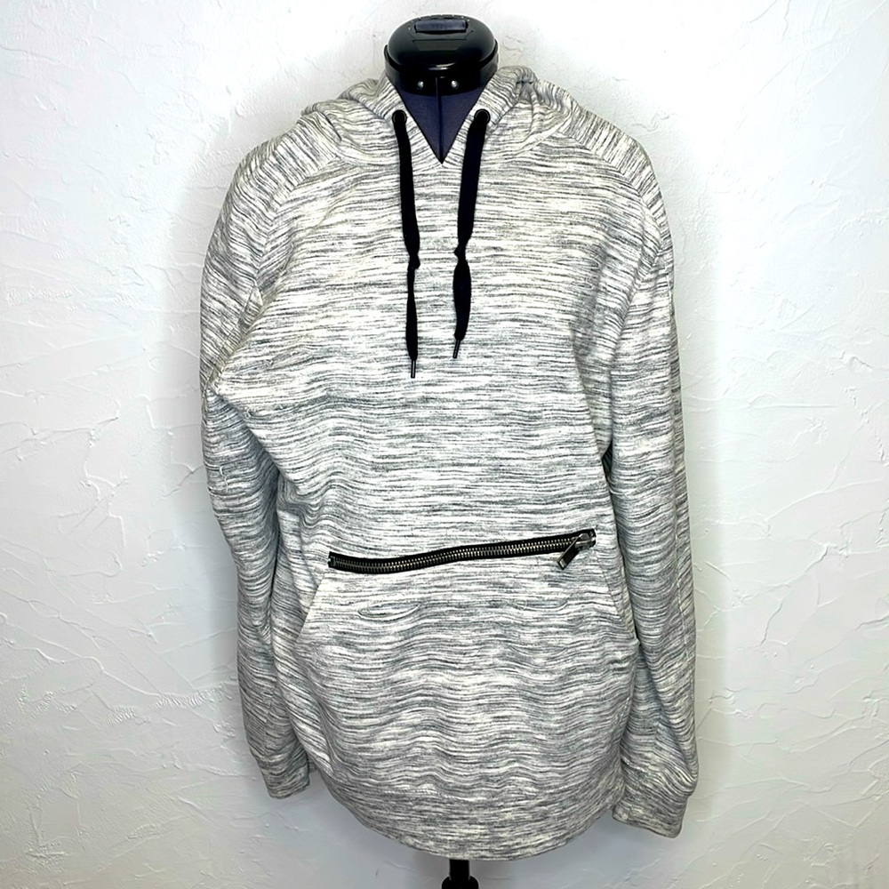 Five.By.Five By Master Piece Distressed Oversized Gray Hoodie